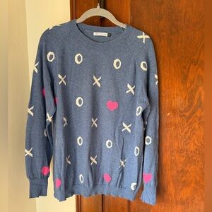 Chic Blue XO Pattern Sweater